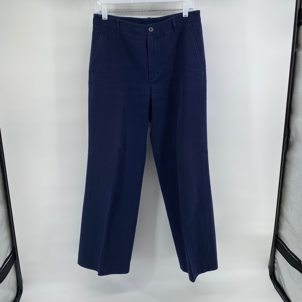 Lauren Ralph Lauren Womens Navy Blue Cotton Cinch Back Chino Pants Size 8